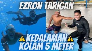 AJAK EZRON TARIGAN BALAPAN RENANG & MENYELAM DI KEDALAMAN KOLAM 5 METER | TIMBOI VS EZRON