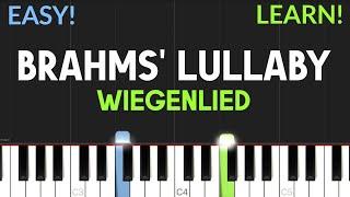 Brahms' Lullaby (Wiegenlied) | EASY Piano Tutorial