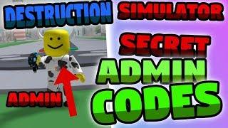 SECRET CODE ADMIN LAUNCHER - Roblox Destruction Simulator Update