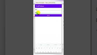 #shorts  | #androidstudio #coursecode CRUD operation | firebase database | Kotlin | #shortvideo
