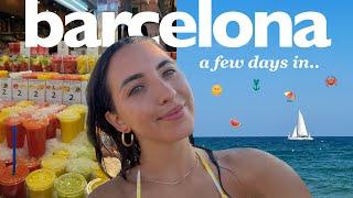 BARCELONA TRAVEL VLOG | exploring the city, beach days, & good eats