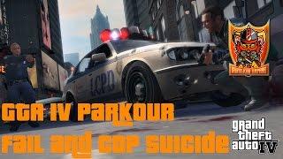 GTA IV Parkour Fail + Cop Suicide! | Swelkor Gaming