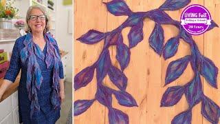 How to Nuno Felt a Scarf for Beginners: Leaf Boa Scarf with Patti Barker Wet Felting Tutorial