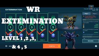 [ WR ]war robots extermination mode level 1.2.3.4.5 completed war robots guide video 27 June 2024