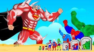 Rescue SUPERHERO HULK Family & SPIDERMAN Vs BOSS Titan SUPERMAN : Back from the Dead SECRET - FUNNY