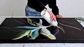 Watch This Amazing Abstract Flower Painting Come To Life!