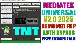 TMT Mediatek Universal Tool V2.0 | Free Bypass MTK Auth | Samsung FRP Unlock Tool