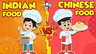 Indian Food vs Chinese Food | Desi VS Chinese | PunToon Kids