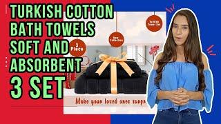 Turkish Cotton Bath Towels Soft and Absorbent 3 Set by American Soft Linen Store ️ Latest Home Tips