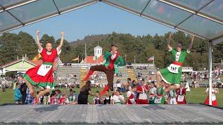 A Scottish 'Irish Jig' dance competition held during 2024 Braemar Gathering Highland Games Scotland