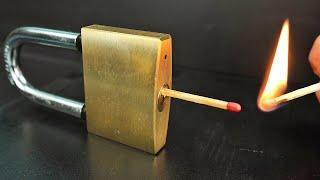 Insane Way to Open Any Lock Without a Key! Amazing Tricks with Matches, That Work Extremely Well