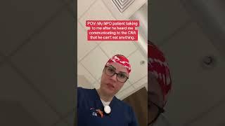 NPO! When the nurse gets told! #nursing #humor #shorts #viral #funny #subscribe #youtube #comedy #rn