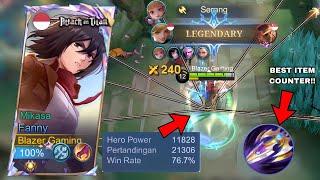 FANNY BEST ITEM TO COUNTER ENEMY!! SOLO RANK GAMEPLAY - Mobile Legends