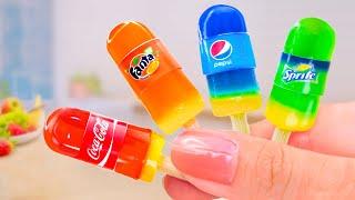 Frozen Miniature Coca Fanta Sprite Popsicles  Coolest Dessert Fruits Ice Cream By Mini Yummy