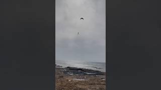 Crazy kitesurfer flying away with a Kite! 