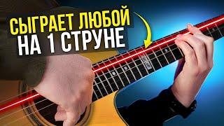 5 Простых и Красивых мелодий на ОДНОЙ СТРУНЕ которые сыграет каждый! Гитара для новичков