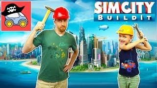  SIMCITY BUILDIT — как Илья и папа города будущего строили. Жестянка. Летсплей