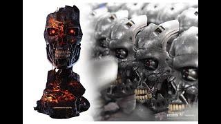 Pure Arts Terminator 2 Endoskeleton Visage 1/1 Battle Damaged