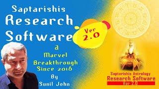 Saptarishis Research Software - Tutorial | Saptarishis Astrology Magazine