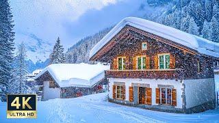 Snowy Winter Wengen Switzerland 4K Walking Tour 2025