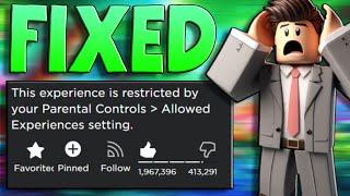 How To Fix "This Experience is Unavailable / Restricted by Your Parental Controls" Roblox - EASY!