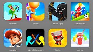 Bowmasters, Dye Hard, StickWar Legacy,Stickman Party, Subway Surfers City,Tom Hero Dash,Supreme Duel