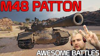 2 EPIC Battles with M48 Patton | World of Tanks