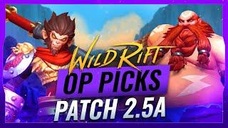 TOP 5 Champions to CLIMB to DIAMOND in Wild Rift (Patch 2.5A - LoL Mobile)