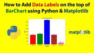 How to add Data Labels, Values on the top of Bars in Barchart | Python | Matplotlib