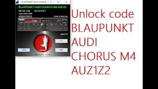 Unlock code BLAUPUNKT AUDI CHORUS M4 AUZ1Z2