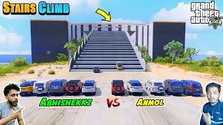 GTA 5 : @AbhishekkzGaming  Indian Cars Vs Anmol GameX Indian Cars Stairs Climb + Towing challenge