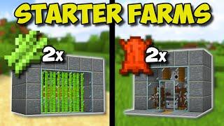 Top 5 Minecraft STARTER FARMS That You NEED To Build!!!