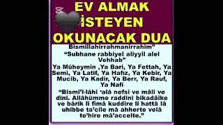 EV ALMAK İÇİN OKUNACAK DUA #keşfet #dua DUA #izlemedengeçme #EV  #duası #duavehuzur dua #dua #duet