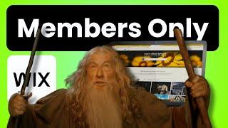 How to Make Something "Members Only" in Wix