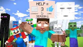 HELP Herobrine FULL MOVIE : Minecraft Animation (All Season 1)