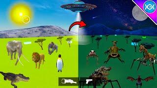 Nextbots in Playground Mod 4.6.9 Day v.s Night Animals Zoochosis Infected in Giant Pits Gameplay