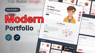 Build a Portfolio Website Using React JS, Tailwind CSS & Particles JS