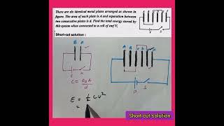 Capacitor short cut solution | #shorts | physics cheat codes for neet |