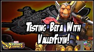 Maxed Hero Asgardian Testing With Valleyflyin! Beta Change War Meta Or Not? - Marvel Strike Force