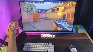 playing valorant on a 165hz monitor / pov gameplay / clean setup