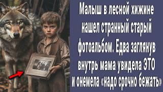 Малыш в лесной хижине нашел странный старый альбом. Едва заглянув внутрь мама потеряла дар речи...