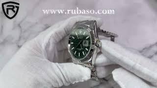 Review Beauty of the Cadisen Olive Green Palm Motif Dial Watch | RealLook