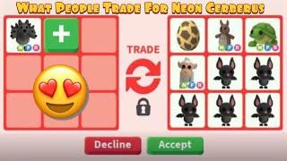 What People Trade For Neon Cerberus ROBLOX Adopt Me!