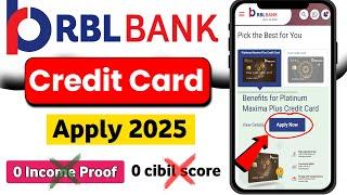 RBL Bank Lifetime Free Credit Card Apply Online | How To Apply Rbl Bank Credit Card Online