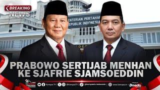 BREAKING NEWS - Prabowo Subianto Serah Terima Memorandum Menhan ke Sjafrie Sjamsoeddin