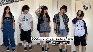 spring summer outfits  thrifted 2000s 2010s grunge emo skater scene y2k alternative