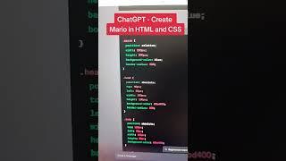 ChatGPT creating Mario in HTML and CSS