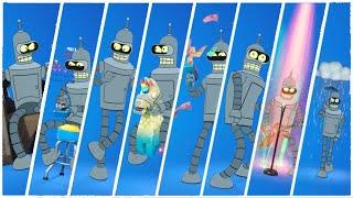 Bender Bending Rodríguez All Emotes & Dances - Fortnite | Futurama