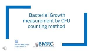 Microbiology Practical 3: Bacterial growth and CFU counting