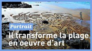 Il dessine des mandalas géants sur les plages de Bretagne